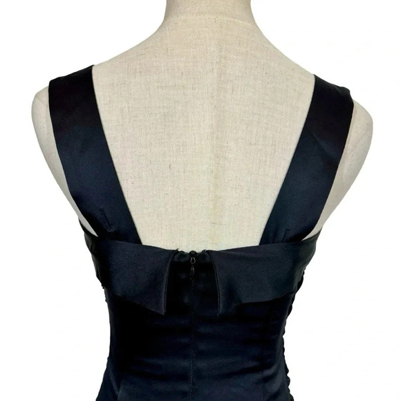 Vintage Betsey Johnson Y2K Silk Ruched Bow Pencil Dress Rockabilly Pin Up - Picture 7 of 10